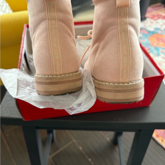 Women's Pink Guess Lace-Up Boots - Picture 4 of 9